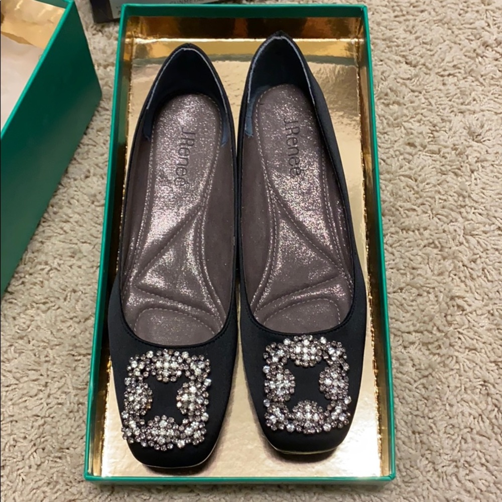 J Renee women’s flats black size 7.5